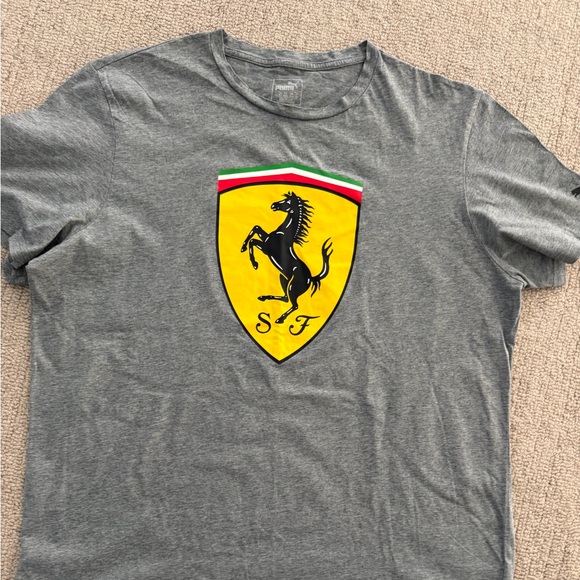 Puma Heather Gray Ferrari Tee - Picture 1 of 6
